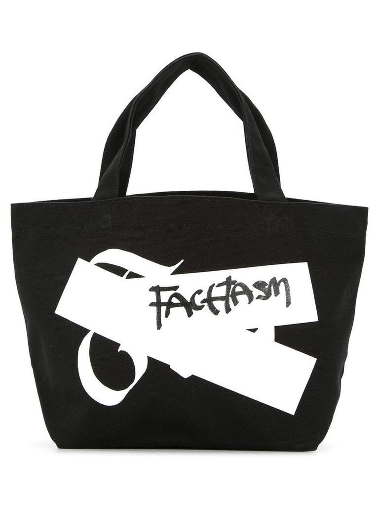 Facetasm logo small shopper tote bag - Black