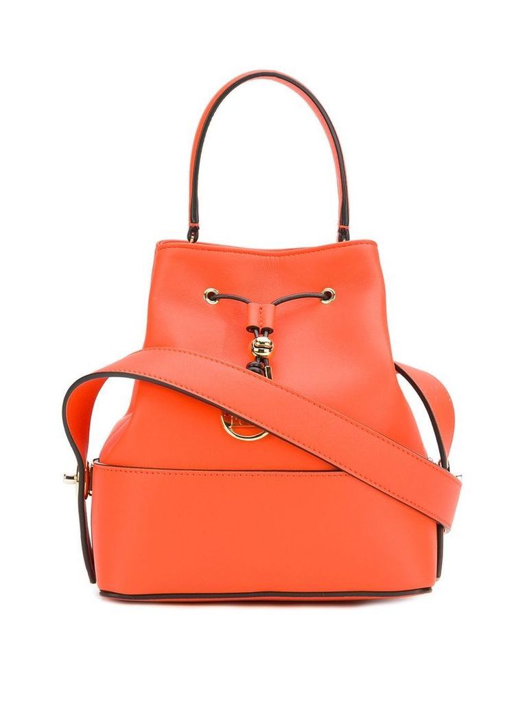 Emilio Pucci Orange Calf Leather Bonita Bucket Bag