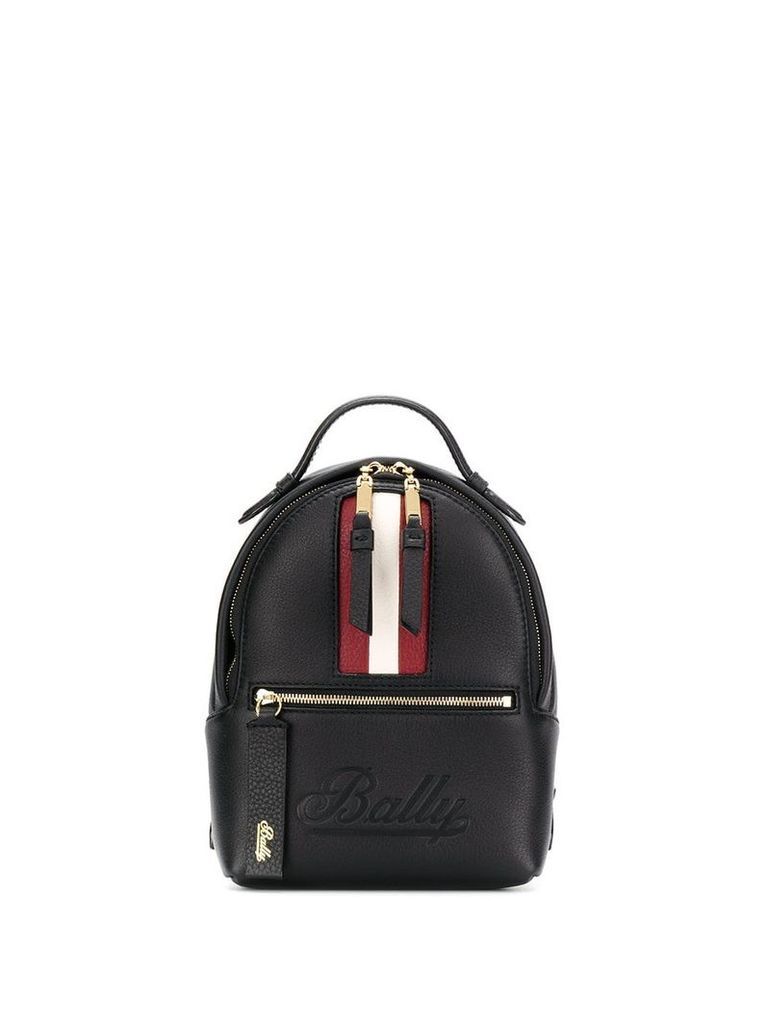 Bally logo embossed mini backpack - Black