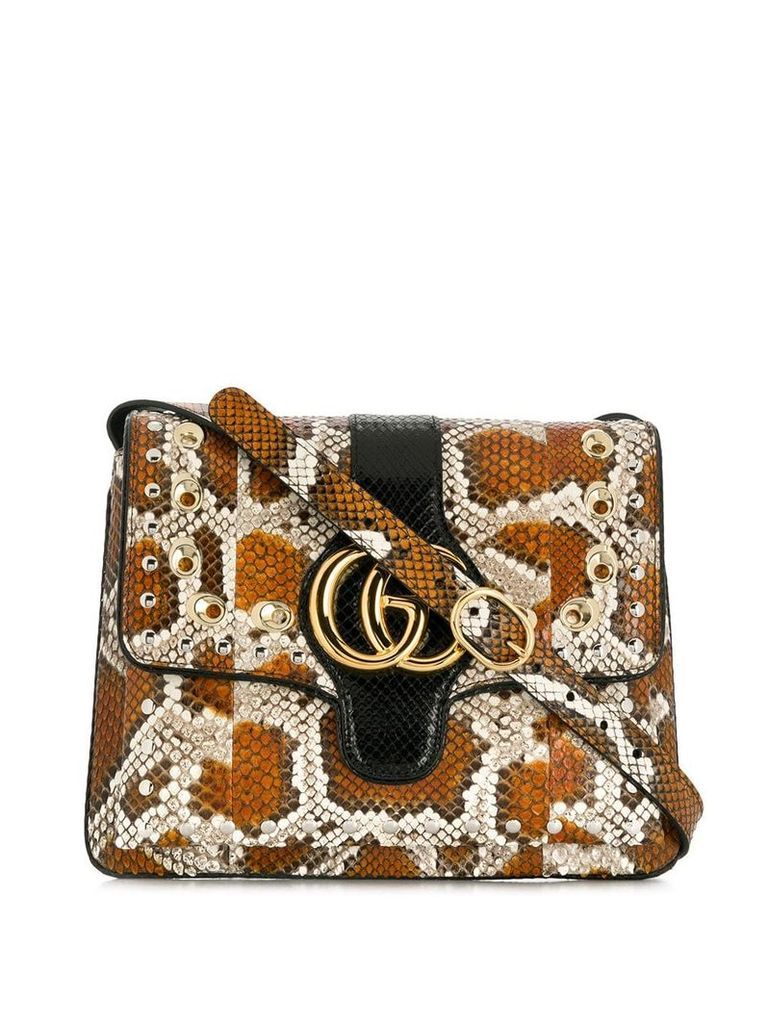 Gucci Arli python medium shoulder bag - Brown
