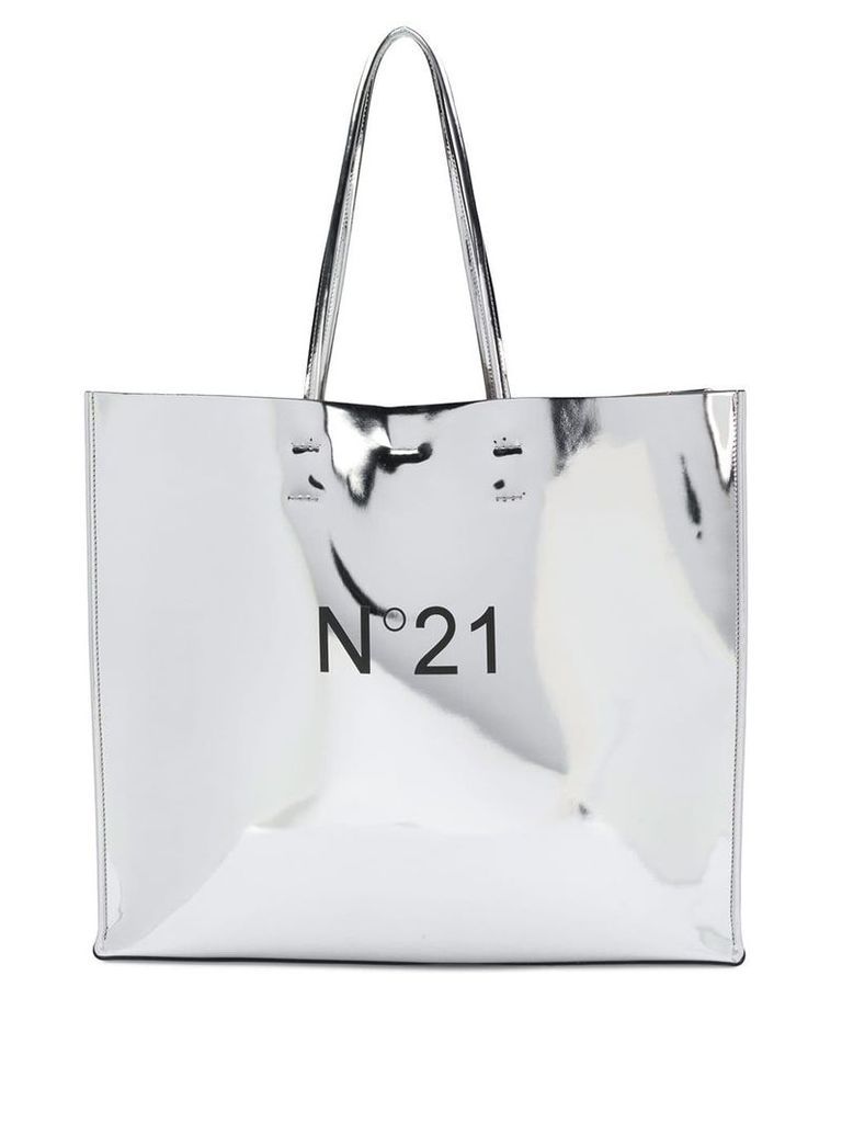 Nº21 logo shoulder bag - Metallic