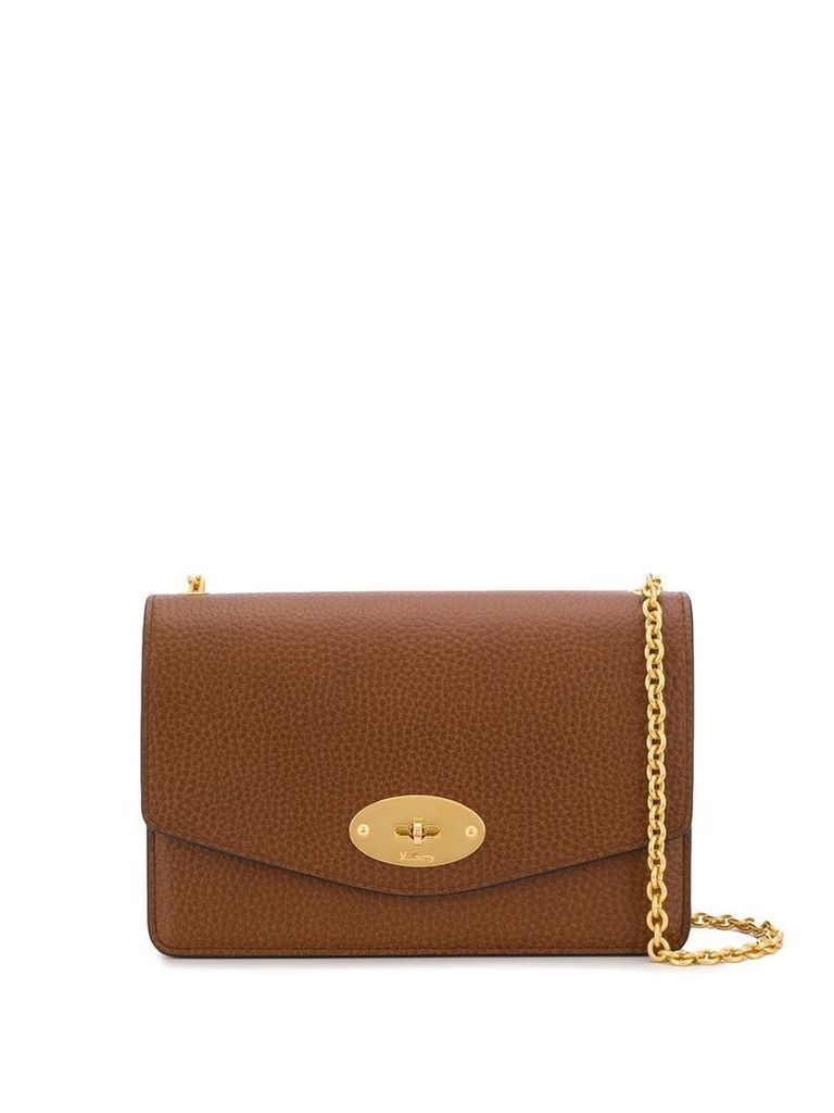 Mulberry foldover chain crossbody bag - Brown