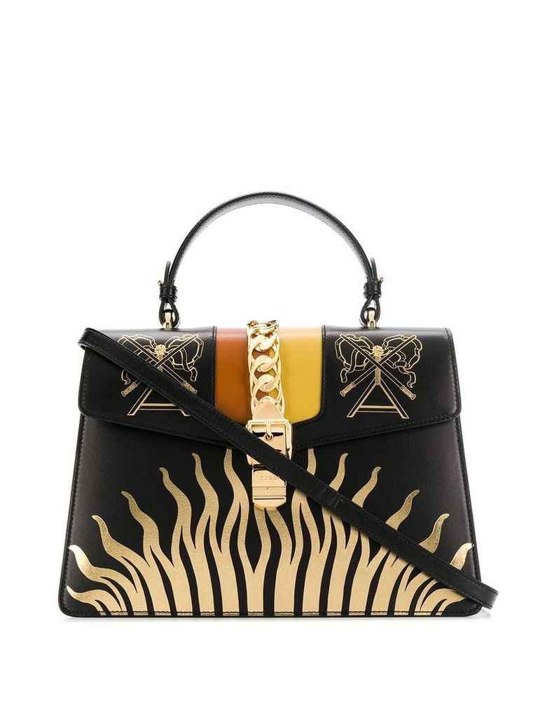 Gucci Sylvie embroidered bag - Black
