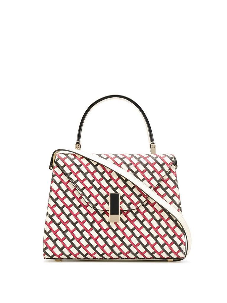 Valextra abstract printed tote - NEUTRALS