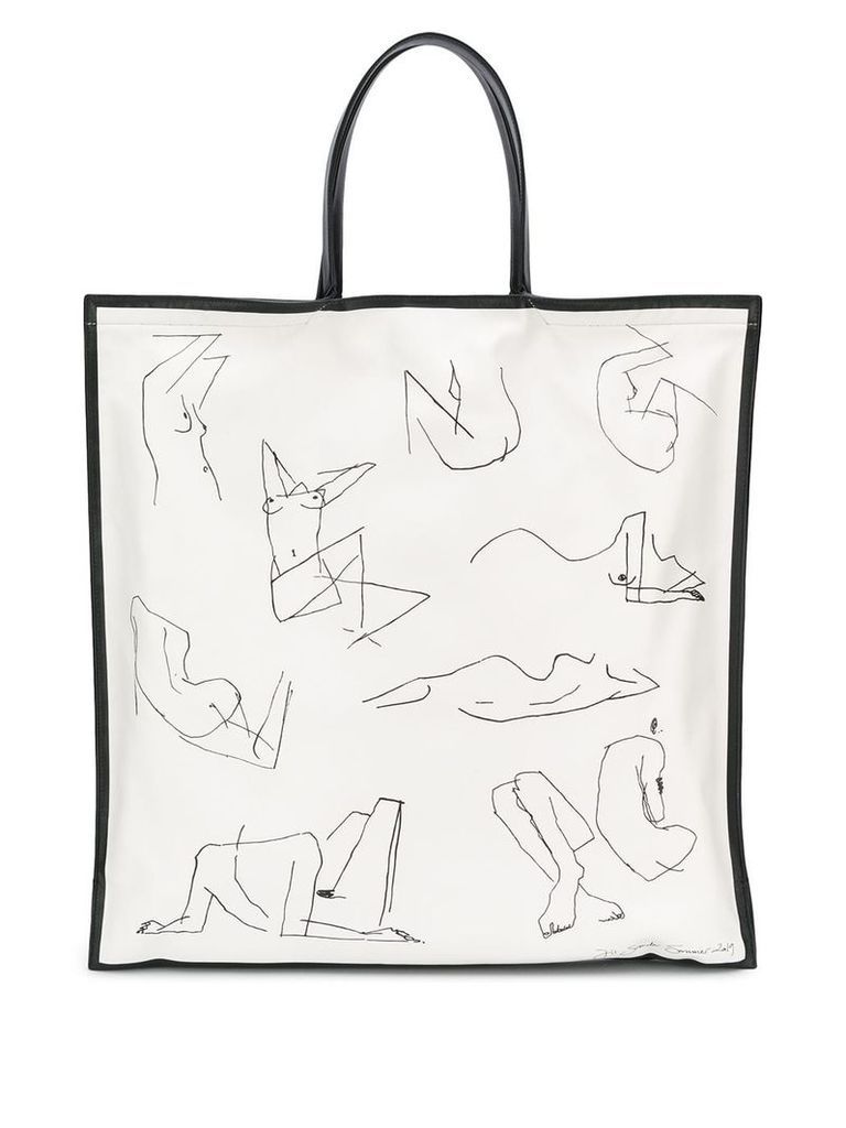 Jil Sander square tote bag - White
