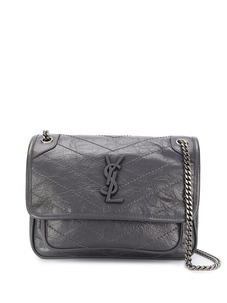 Saint Laurent Niki leather shoulder bag - Grey