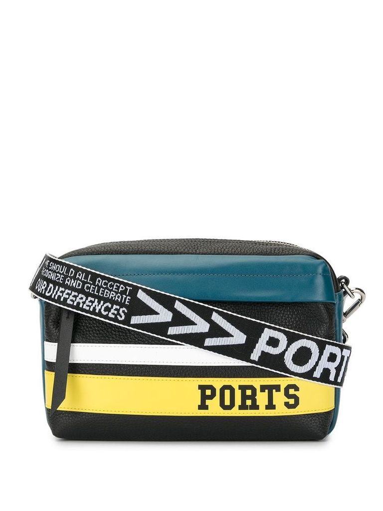 Ports V logo stripe shoulder bag - Multicolour