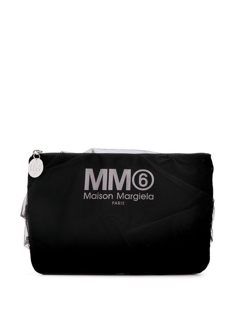 MM6 Maison Margiela tulle clutch bag - Black