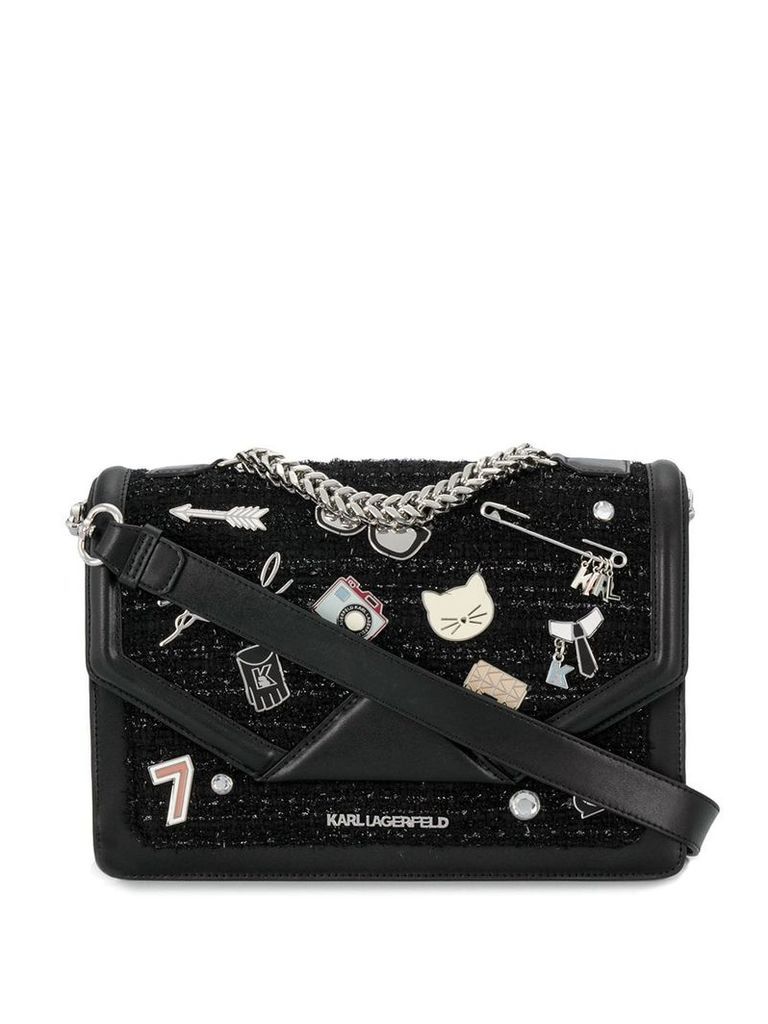 Karl Lagerfeld K/Klassik pins shoulder bag - Black
