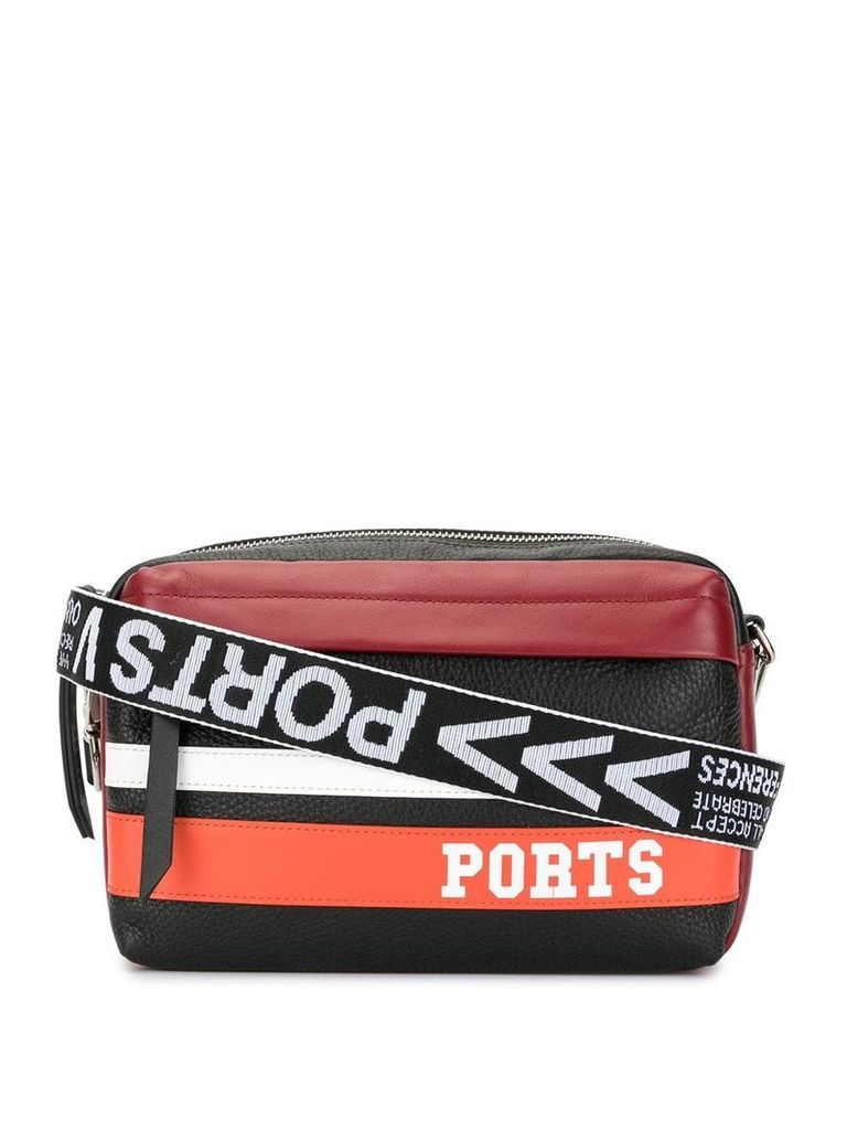 Ports V logo stripe shoulder bag - Multicolour