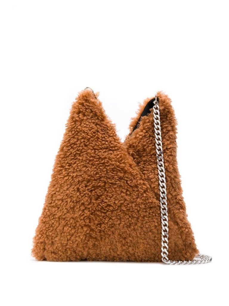 Mm6 Maison Margiela faux-fur shoulder bag - Brown