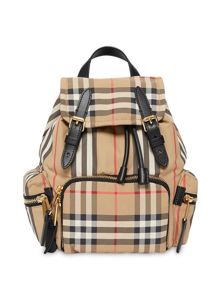 Burberry small Vintage Check Icon Stripe backpack - Neutrals