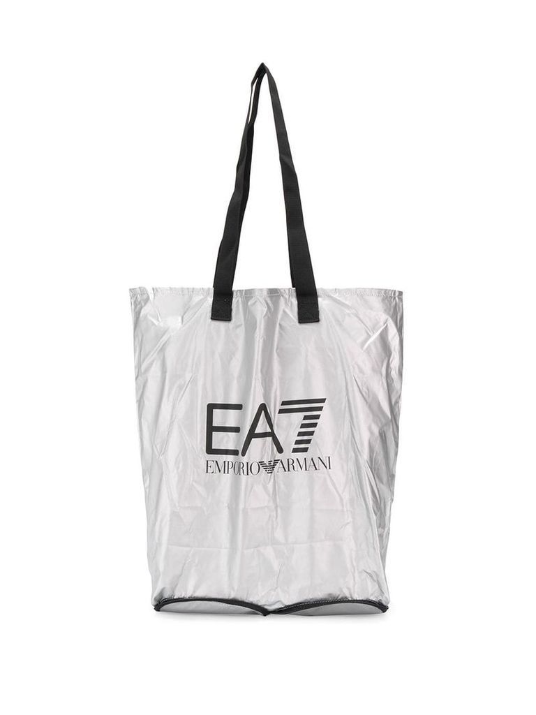 Ea7 Emporio Armani logo shopping bag - Grey