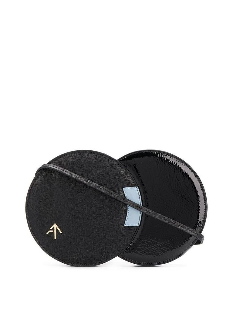 Manu Atelier round layered shoulder bag - Black