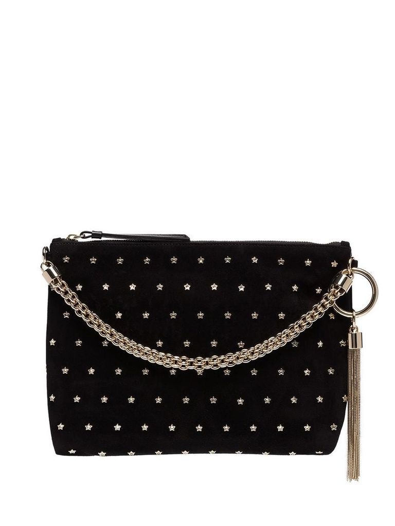 Jimmy Choo Callie star-embellished shoulder bag - Black