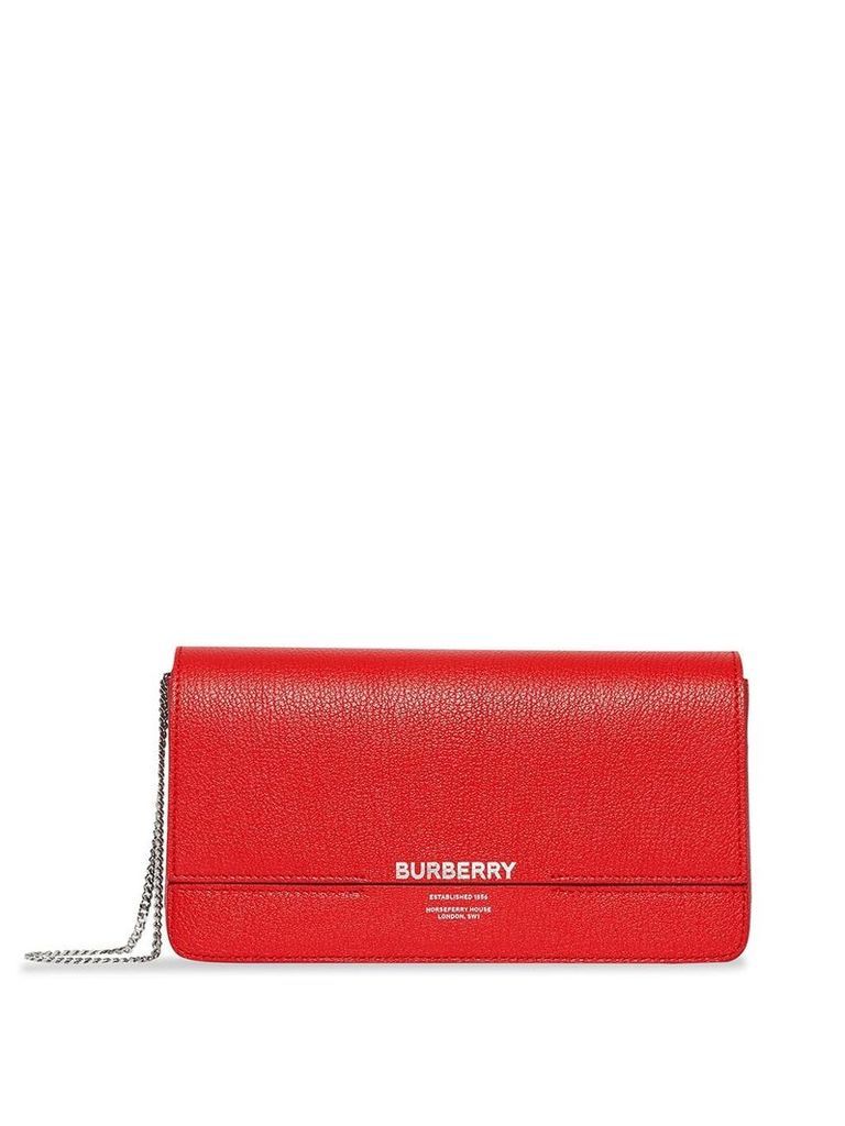 Burberry Leather Grace Clutch - Red