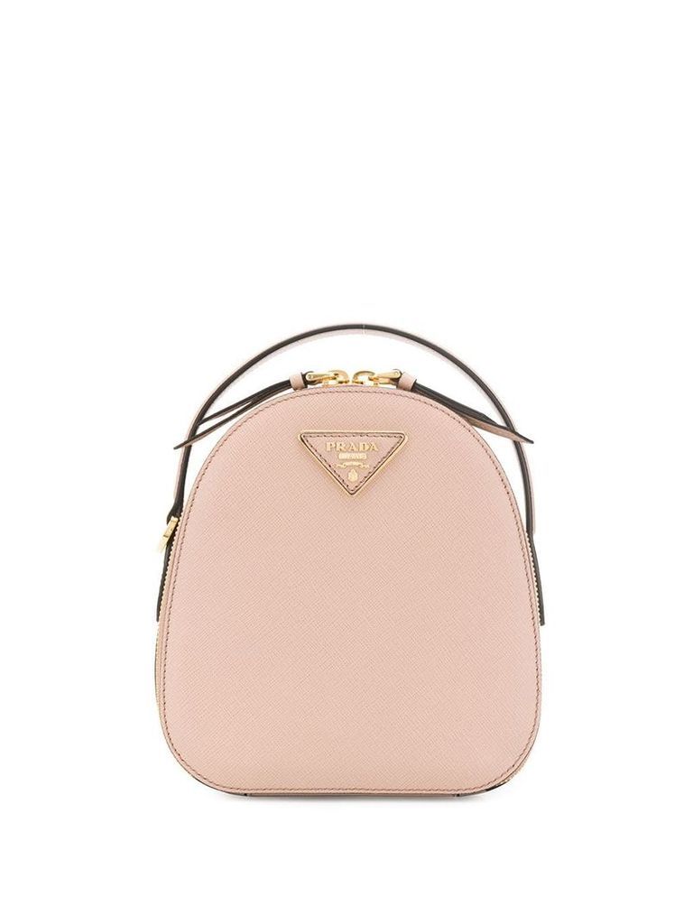 Prada mini logo plaque backpack - PINK