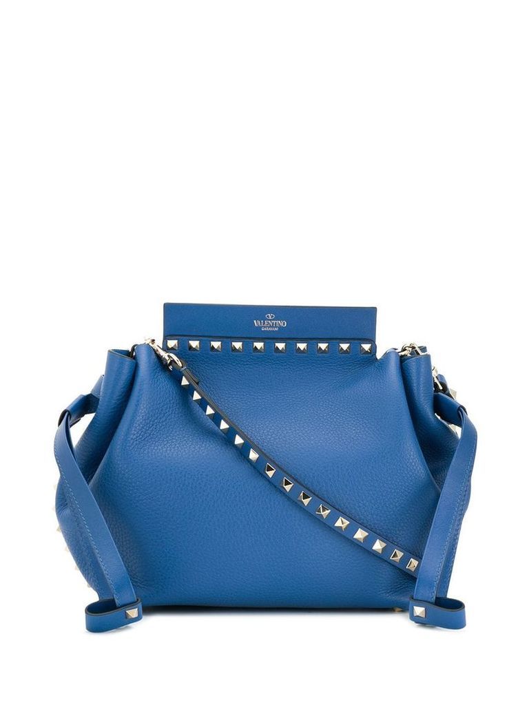 Valentino Valentino Garavani Rockstud leather bucket bag - Blue