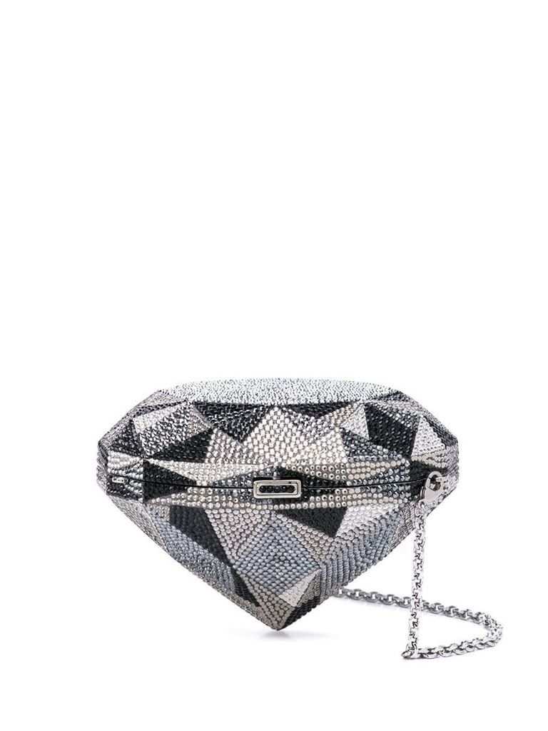 Judith Leiber Couture embellished clutch bag - SILVER