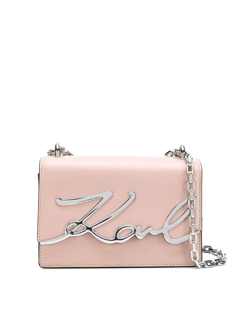 Karl Lagerfeld small K/Signature shoulder bag - PINK