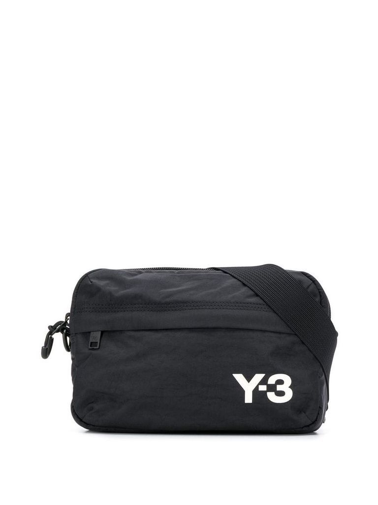 Y-3 logo crossbody bag - Black