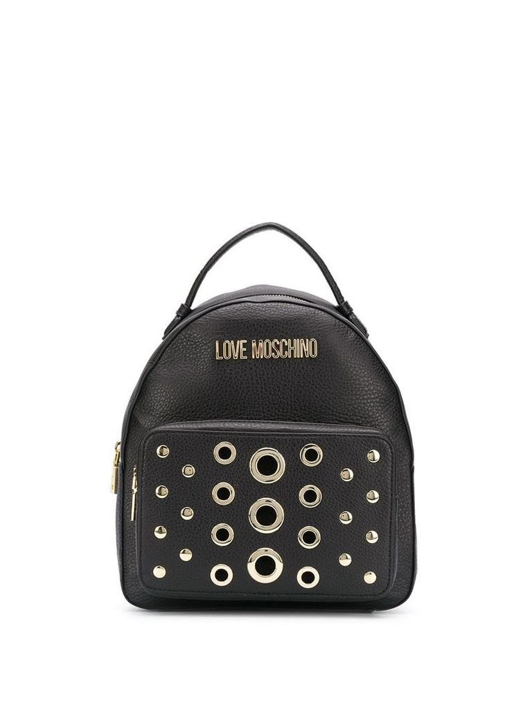 Love Moschino eyelet backpack - Black