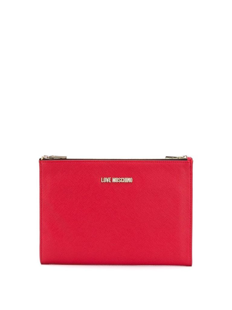 Love Moschino two tone clutch bag - Red