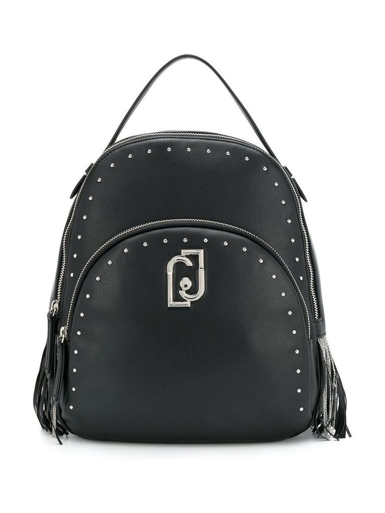 LIU JO studded logo backpack - Black