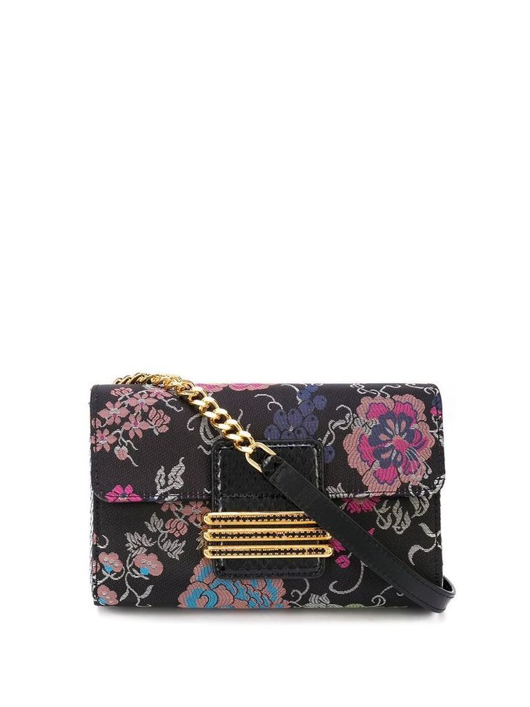 Etro floral pattern clutch bag - Black