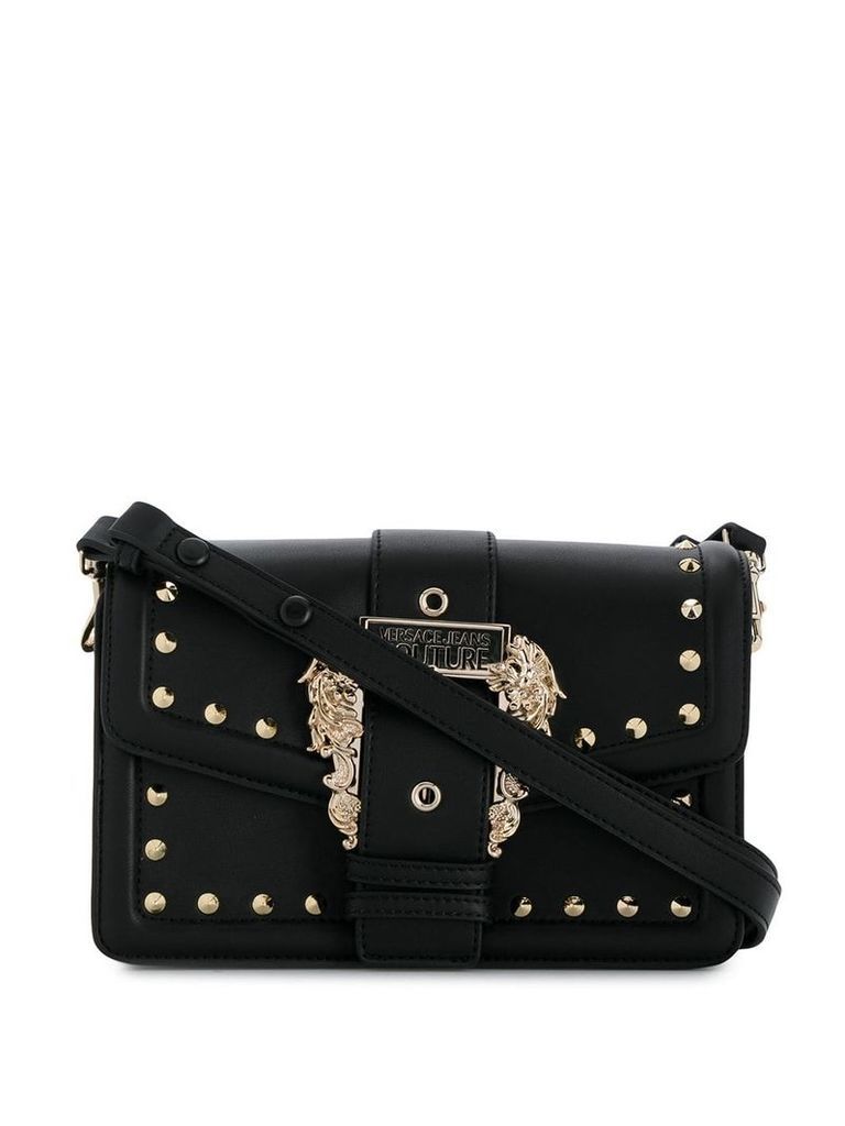 Versace Jeans Couture embossed buckle tote - Black