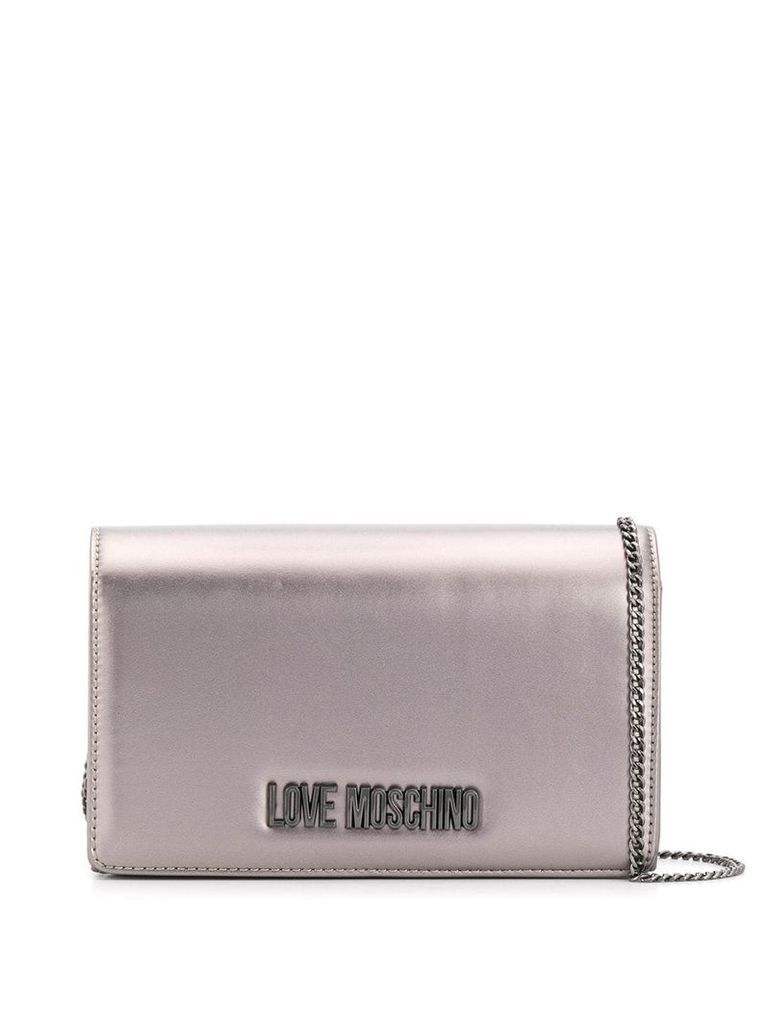 Love Moschino logo cross-body bag - Grey