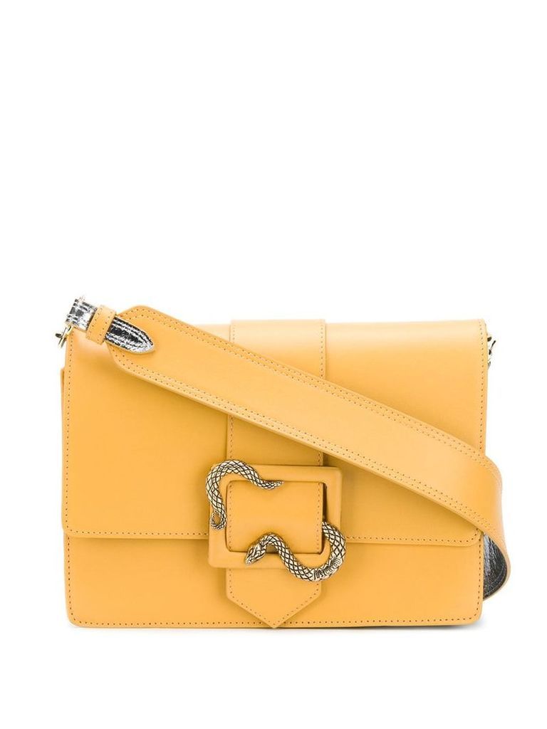 Just Cavalli snake buckle shoulder bag - Yellow