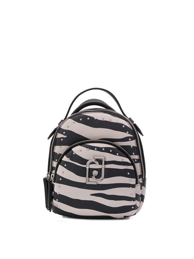 LIU JO zebra print small backpack - Black