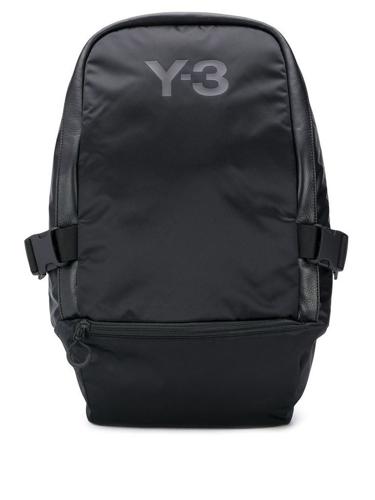 Y-3 logo printed backpack - Black