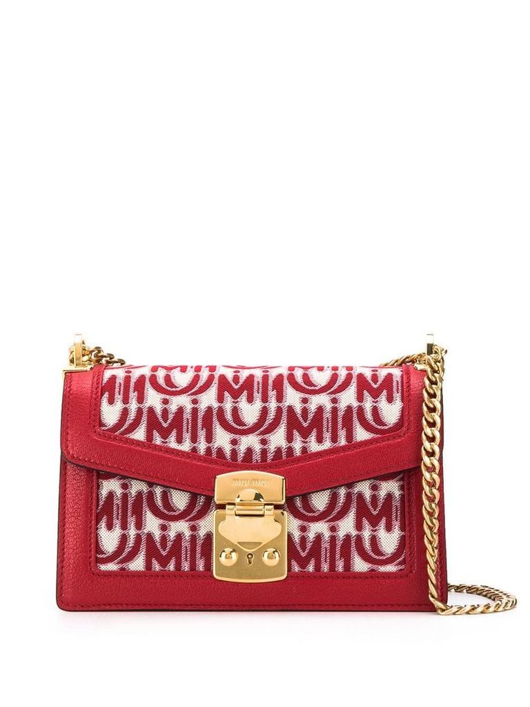 Miu Miu Miu Confidential jacquard shoulder bag - Red