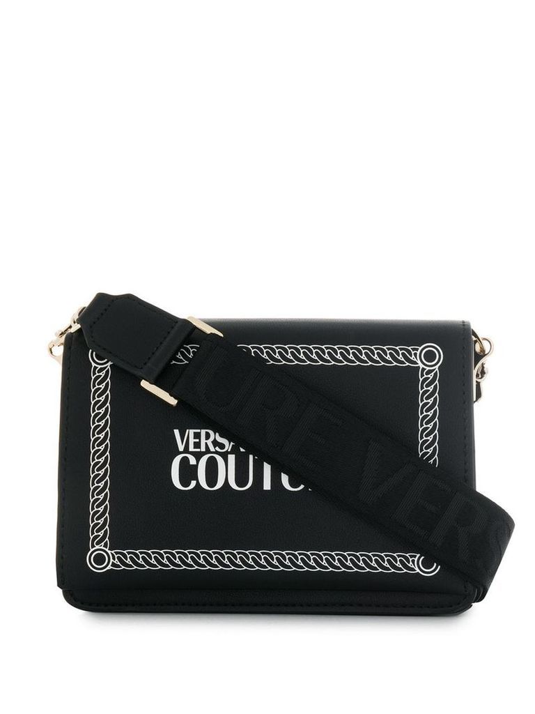 Versace Jeans Couture logo shoulder bag - Black