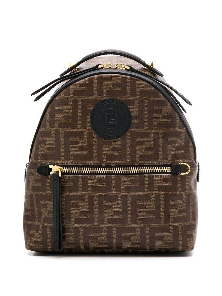 Fendi mini FF pattern backpack - Brown
