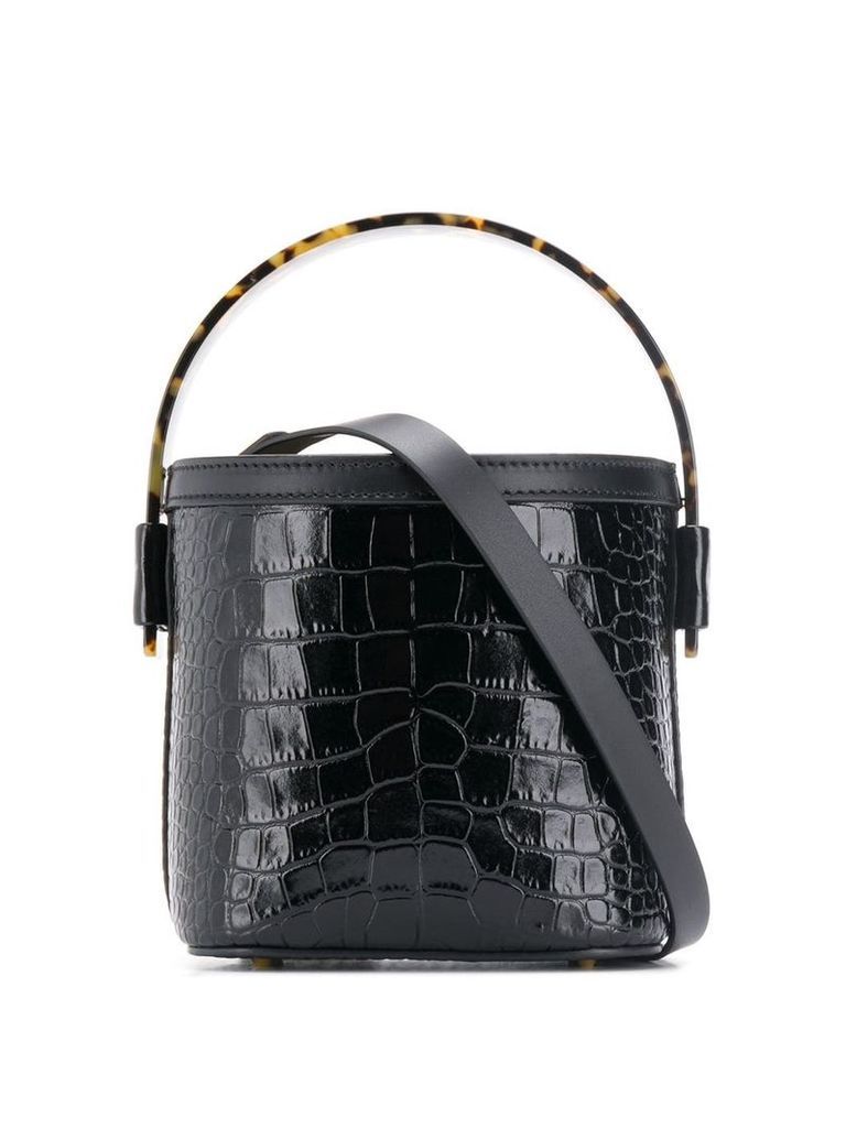Nico Giani crocodile effect buckle bag - Black