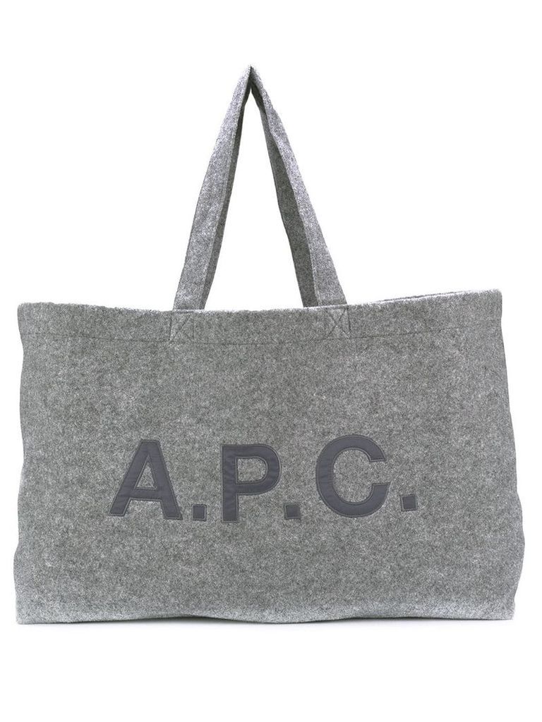 A.P.C. oversized felt tote - Grey