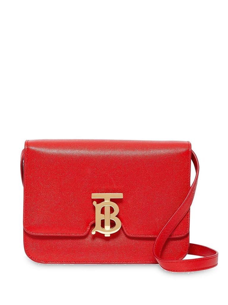 Burberry Small Grainy Leather TB Bag - Red