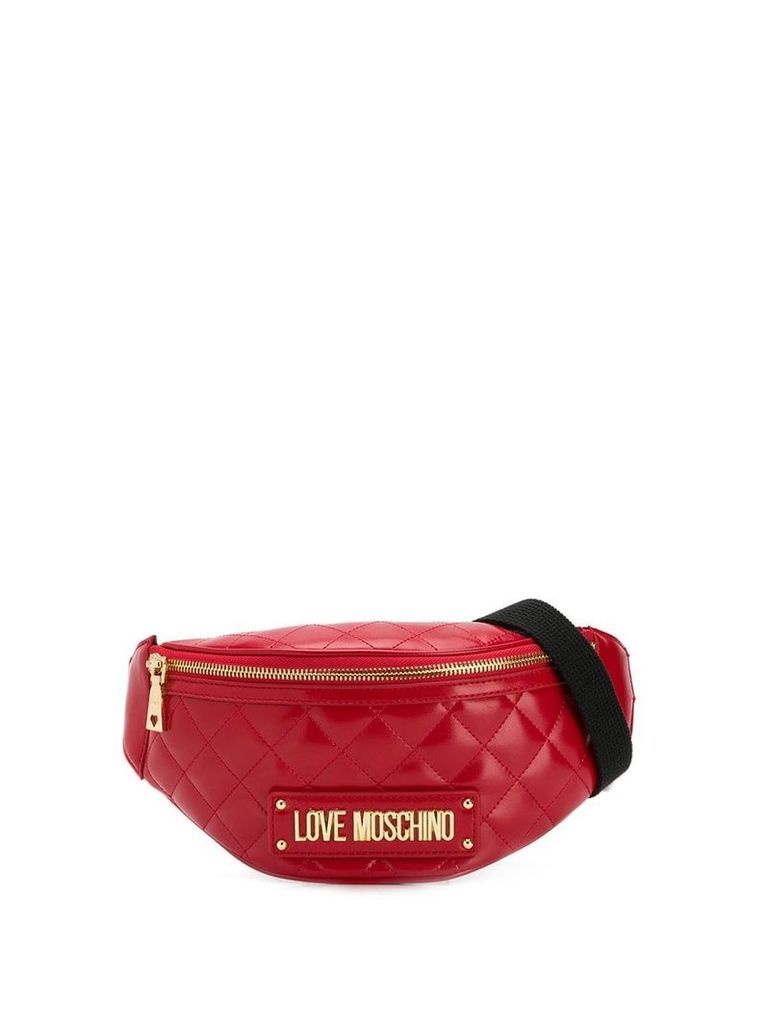 Love Moschino quilted belt bag - Red