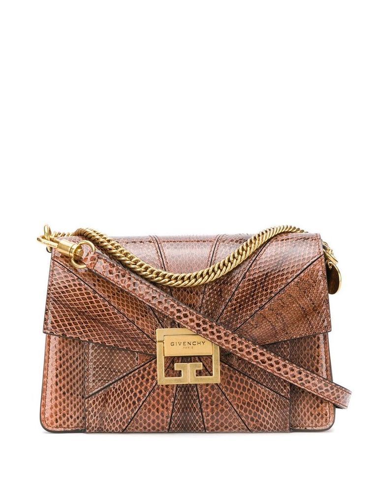 Givenchy embossed GV3 shoulder bag - Brown