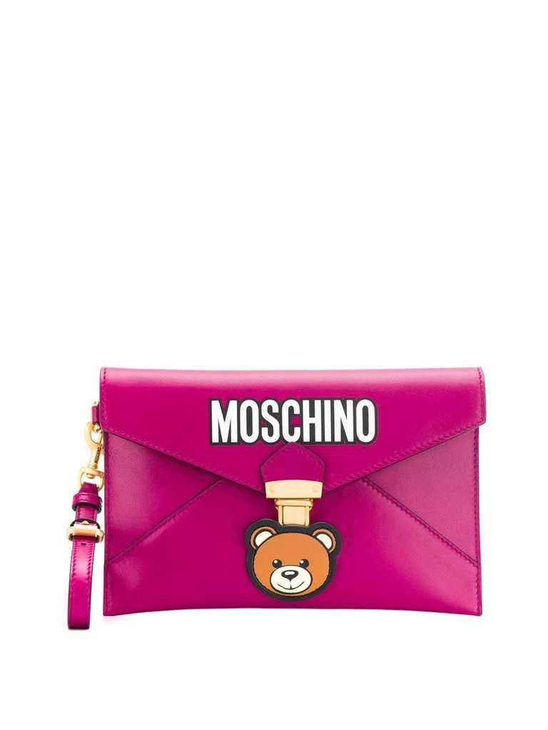 Moschino teddy bear clutch bag - PINK