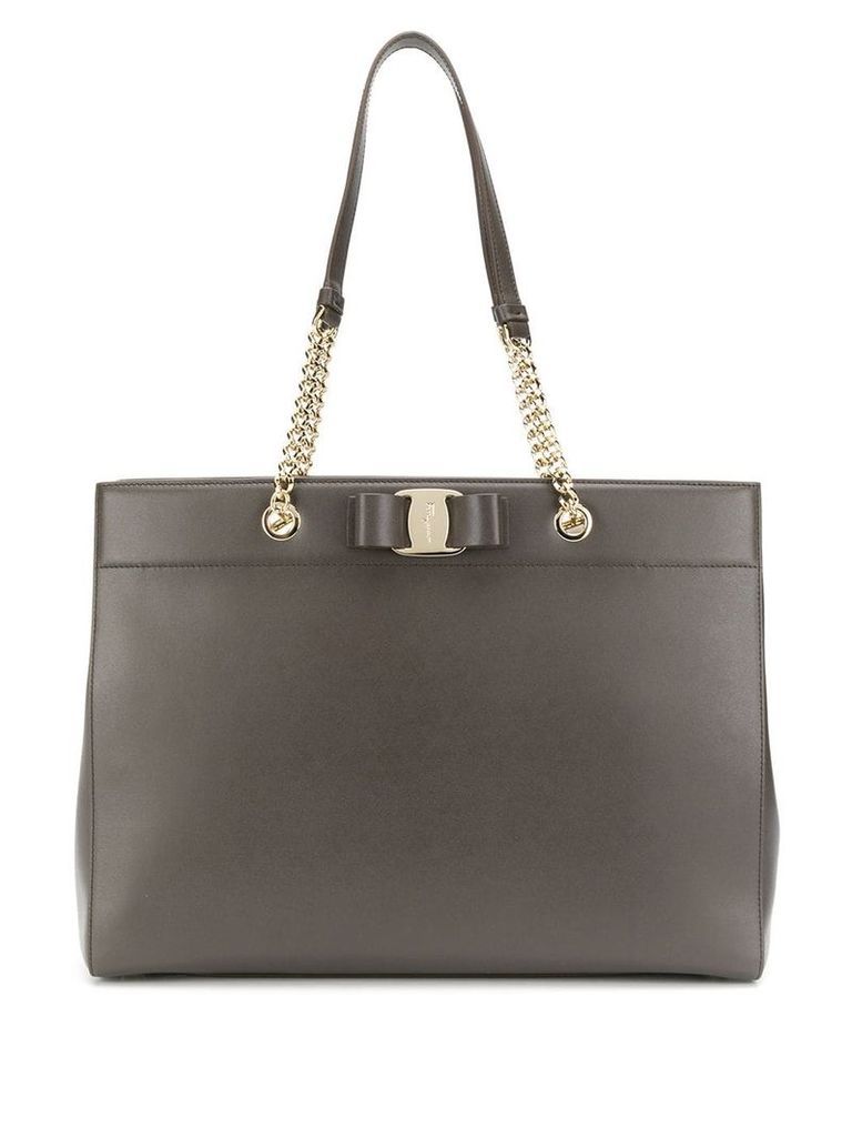 Salvatore Ferragamo Vara bow detail tote - Grey