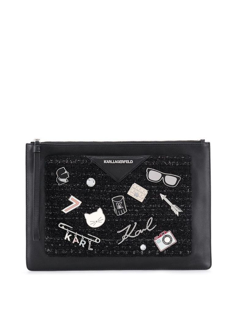 Karl Lagerfeld K/Klassik Pins pouch - Black