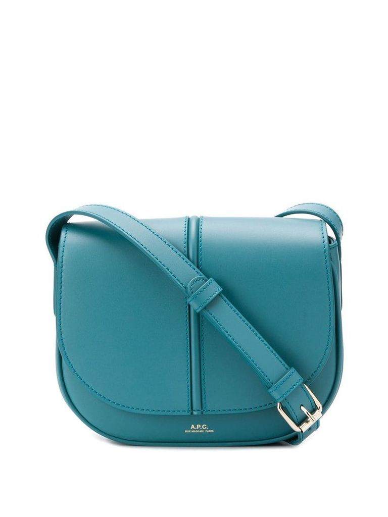 A.P.C. logo print satchel bag - Blue
