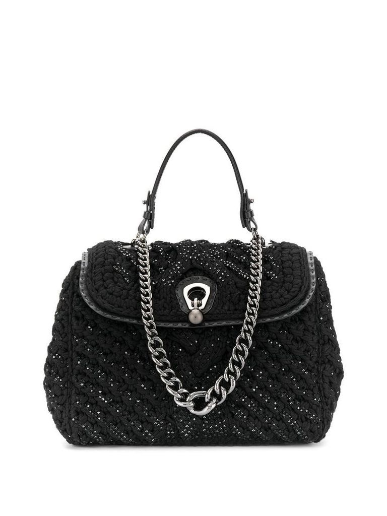 Ermanno Scervino crystal embellished tote bag - Black