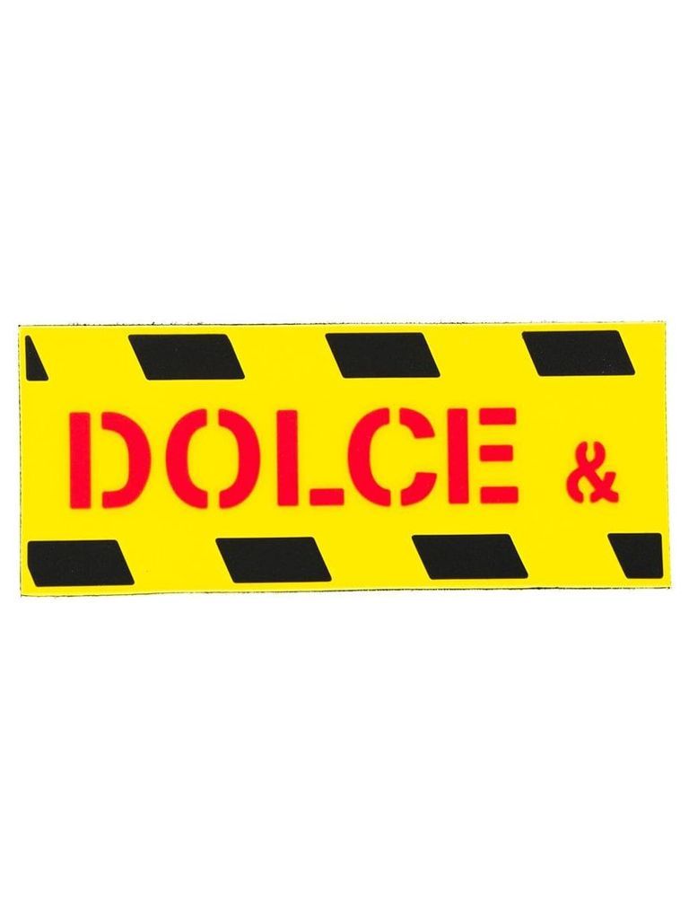 Dolce & Gabbana diagonal striped logo patch - Yellow