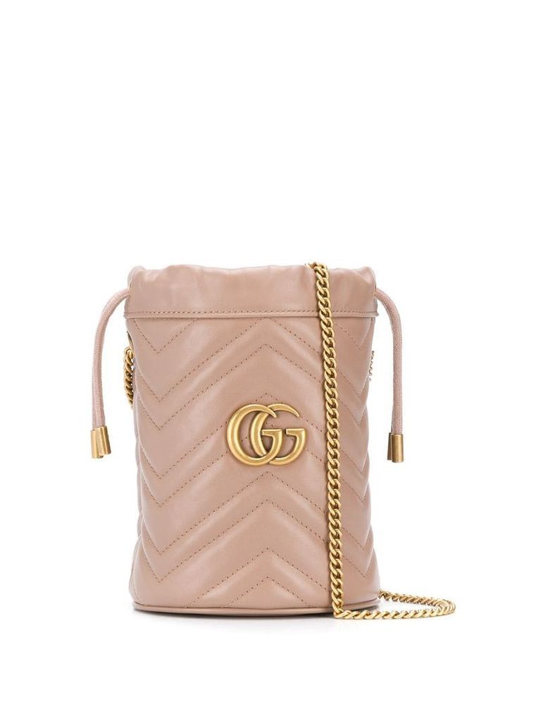 Gucci mini GG Marmont bucket bag - NEUTRALS