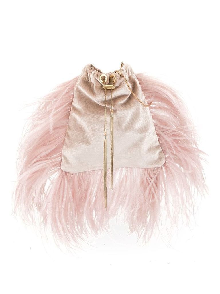 Rosantica Mademoiselle feather-trimmed bag - Pink